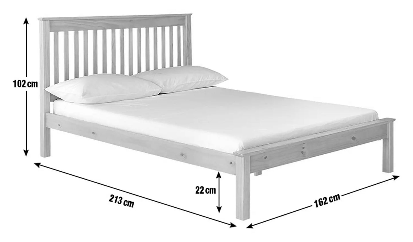 Aspley Kingsize Wooden Bed Frame - Oak Stain